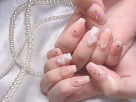 ちょうちょ＆チークネイル