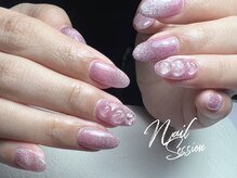 ネイルセッション(nail session)/クリアのぷっくりハートのせ