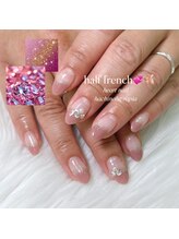 はあとねいる 八戸ラピア店/斜めフレンチネイル