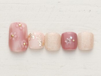 ノーネイル アゲオ イオンモール上尾(NO NAIL AGEO)/ぷっくりお花　￥4990