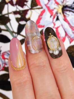 カラーズ 浜松店(colors)/ニュアンス×チェックネイル(^^)