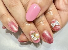 クォーターリゾートネイル(QUARTER RESORT nail)/パールビジューネイル☆
