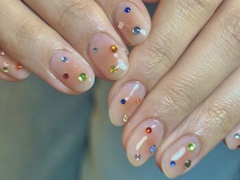 アイネイルズ 天神今泉店(I-nails)/【hinako.t】カラフルストーン