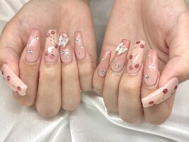 人気★さくらんぼネイル
