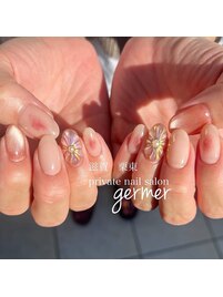 ぷっくりフラワーネイル♪