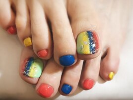 カラーグラデーションフット♪