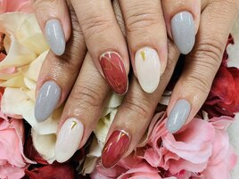 【ほり】グレー×レッド