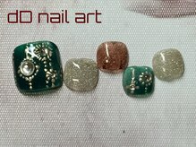 ディーディーネイルアート(dD nail art)/フットsimpleアートコース¥5,500
