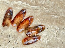 ココア(cocoA)/べっ甲ニュアンスネイル