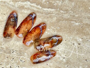 ココア(cocoA)/べっ甲ニュアンスネイル