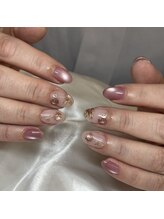 アイリッシュネイル 久屋大通店(Irish Nail)/薔薇ミラーアート