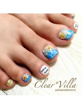 ネイルサロンクリアヴィラ(nail salon clear villa)/水面ネイル