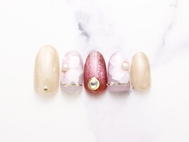 クリスマスローズネイル初￥7500