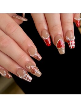 チェック×ハート