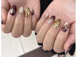 秋ニュアンスネイル