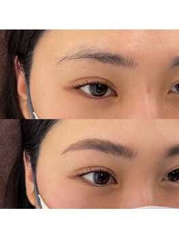 プリマアンジュ 中目黒店(PRIMA ange)/<アイブロウ>ビフォーアフター