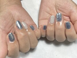 青ラメネイル♪