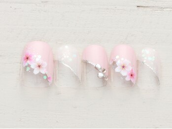 ノーネイル 川口(NO NAIL)/桜フレンチ ¥4990
