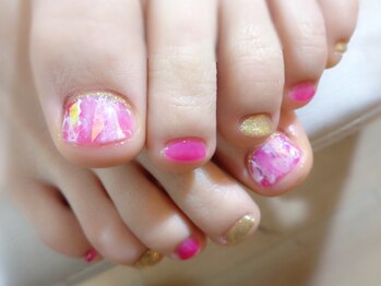 アミュリー ネイル アトリエ(Amury nail atelier)/大理石アート★ピンク