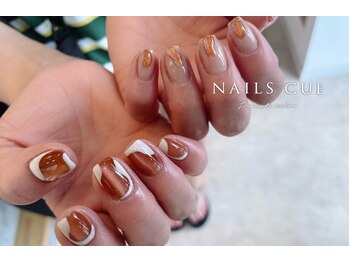 ネイルズキュー(NAILS CUE)/秋ネイル/ブラウンマグネット