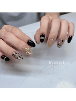 エンズネイル(O’s nail)/レオパードネイル
