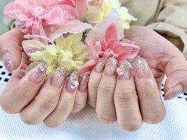 立和名/ピンクラメグラネイル