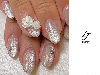 リュージェ(LEWJE)/フラワー ローズ ホワイト　白