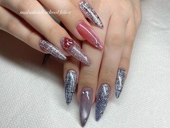 フェリーチェ(nail salon&school felice)/スカルプ/画像持ち込みアート