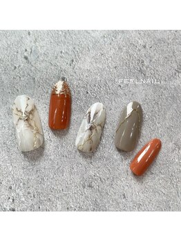 フィールネイル 天神橋店(feel nail)/くすみカラー/パウダー/