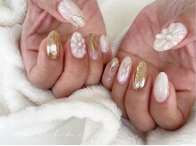 アンルボネイルアイラッシュ(anlubon)/ぷっくりフラワーネイル