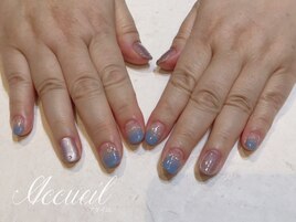 冬のブルーネイル