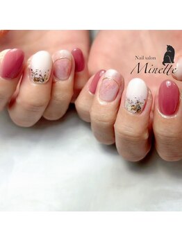 ミネット(Minette)/【定額】ニュアンス春ネイル