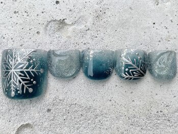 フリークネイル(FREAK Nail)/スノーニュアンスFOOT ¥13500