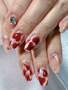 レロジェ(Re:Rosier)/手書きハートネイル