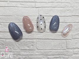 大人可愛い定額ネイル￥7800