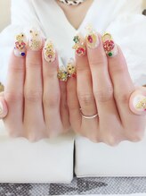 ネイルサロン ティプレシャス(T Precious)/カラフルキラキラネイル☆