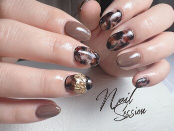 ネイルセッション(nail session)/べっこう風アニマル