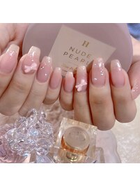 シンプルリボンネイル