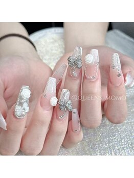 クイーンズビューティーサロン 歌舞伎町店(Queen's beauty salon)/長さだし リボン パラジェル