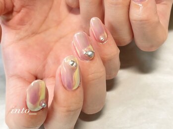 ネイルサロン イントゥ(into_)/ミラー　オーロラ　シンプル