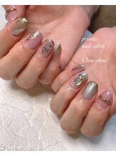 シュシュ(Chou chou)/うるっと艶々ピンクネイル