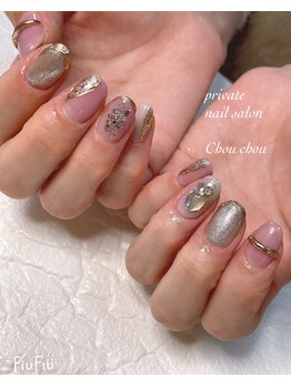 シュシュ(Chou chou)/うるっと艶々ピンクネイル