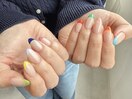 カラフルフレンチネイル