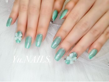 ユーネイルズ 恵比寿(Yu.NAILS.)/オーロラ◎パールグリーン