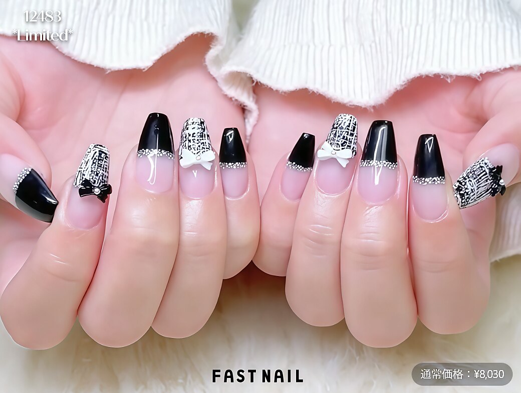 2025年-2026年冬トレンド】ホワイト ツイードのネイルデザイン集｜人気