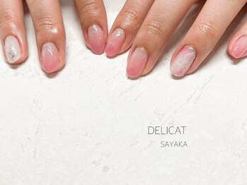 デリカ 溝の口店(DELICAT)/ピンク大理石ネイル