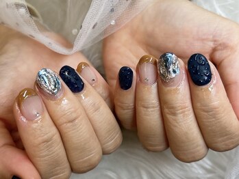 秋ヒョウ柄ネイル