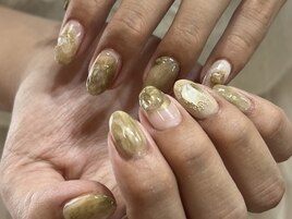 鉱物ニュアンスネイル