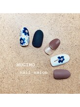 ムギモ(MUGIMO)/マリメッコ風×マットネイル