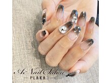エーネイルサロン プラーカ本店(A-Nail Salon)/　黒グラデネイル